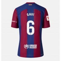 Billiga Barcelona Paez Gavi #6 Hemma fotbollskläder Dam 2023-24 Kortärmad